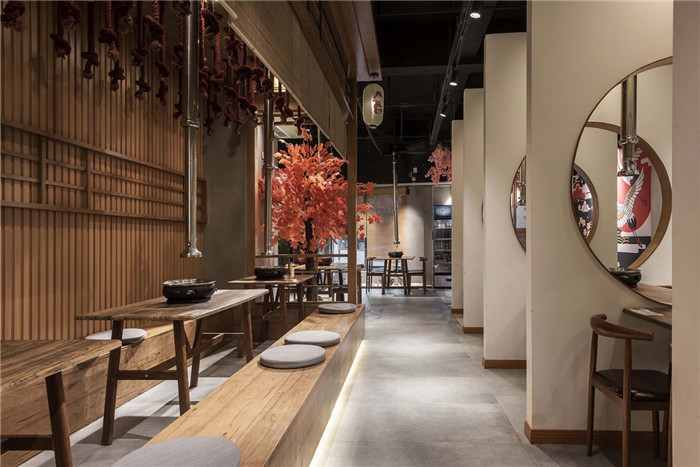 日式烤肉店裝修    故里烤肉燒烤餐廳門頭外觀裝修設(shè)計實景圖