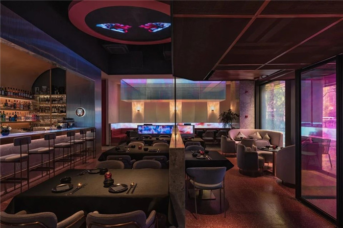 鄭州餐廳裝修公司分享中西餐酒吧融合餐飲裝修設(shè)計圖